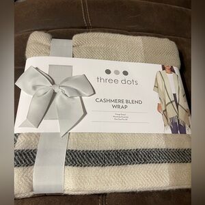 Three Dots Cashmere Blend Wrap NWT